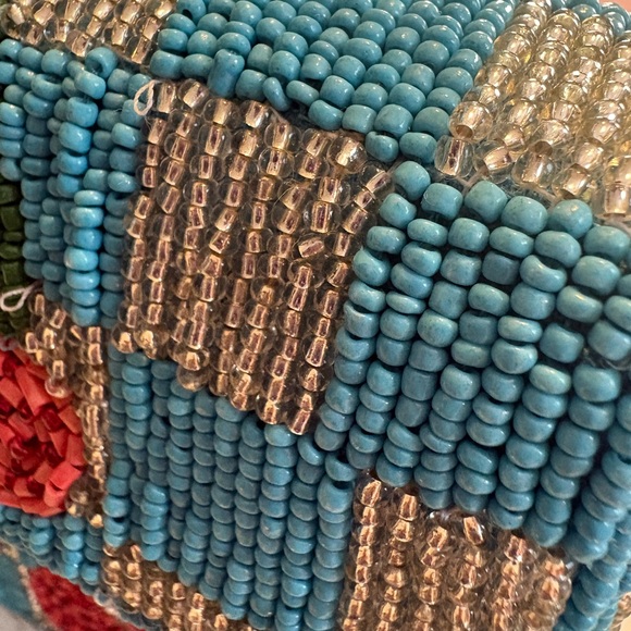 Anthropologie Blue and Silver Beaded Clutch - Picture 4 of 10